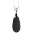 Вібратор-підвіска у вигляді краплі Charmed Vibrating Silicone Teardrop Necklace, чорний - Фото №1