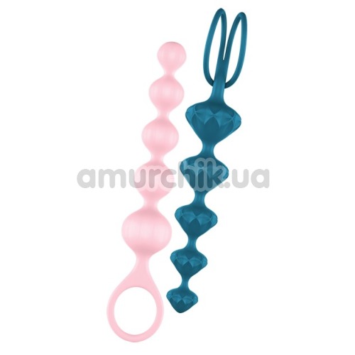 Набор из 2 анальных цепочек Satisfyer Love Beads, разноцветный