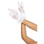 Перчатки Leg Avenue Floral Lace Wristlength Gloves, белые - Фото №1