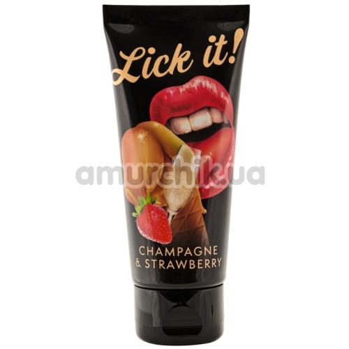 Оральная смазка Lick-it Champagne & Erdbeere 100 ml - Фото №1