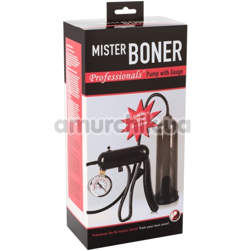 Вакуумная помпа Mister Boner Professionals Pump with Gauge, черная