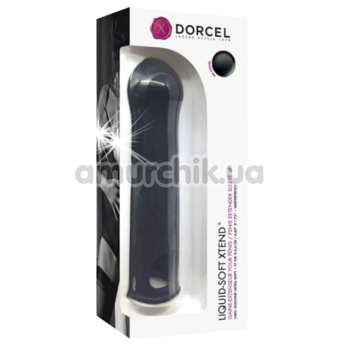 Насадка на пенис Dorcel Liquid-Soft Xtend, чёрная