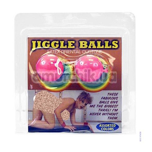 Вагинальные шарики Jiggle Latex Orgasm Balls - розовые