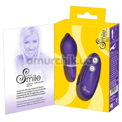 Клиторальный вибратор Sweet Smile Remote Controlled Bullet, фиолетовый