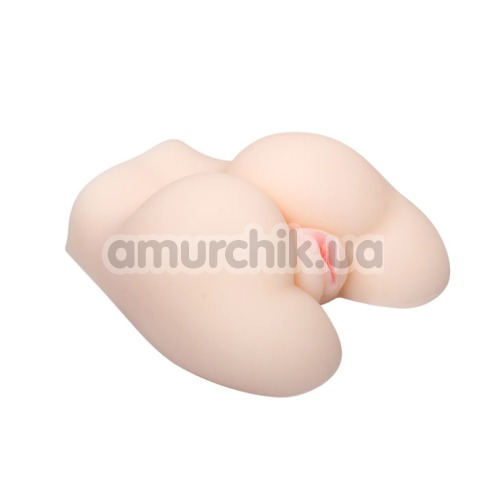 Штучна вагіна та анус з вібрацією Passion Lady Juicy Peach, тілесна