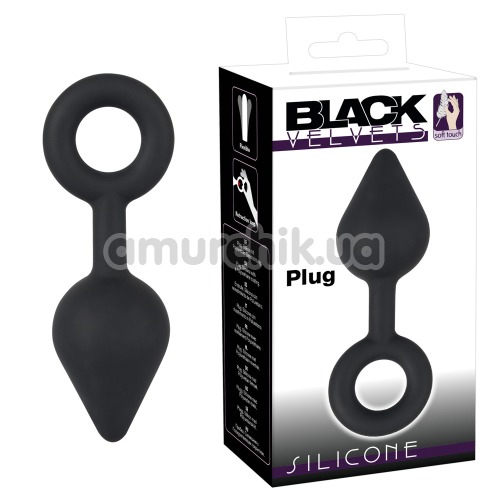 Анальна пробка Black Velvets Plug Silicone, чорний
