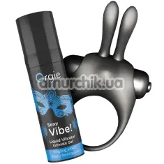 Набір Orgie Vibe! Bunny: віброкільце + збуджуючий гель з ефектом вібрації Orgie Sexy Vibe! Liquid Vibrator - Фото №1