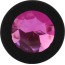 Анальная пробка с розовым кристаллом SWAROVSKI Zcz, черная - Фото №2