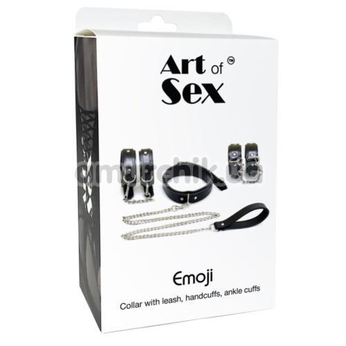 Бондажний набір Art of Sex Emoji, чорний