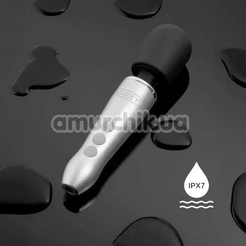 Универсальный вибромассажер Doxy Go, серебряный