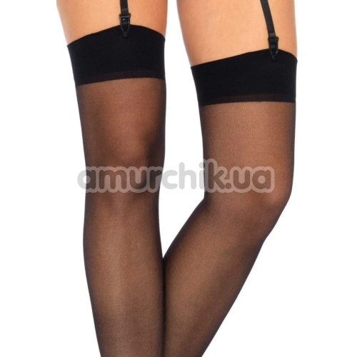 Чулки Leg Avenue One Size Dex Sheer Stockings, черные