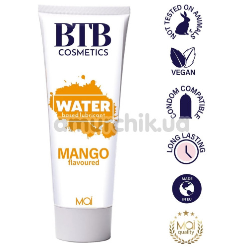 Лубрикант BTB Cosmetics Water Based Lubricant Mango - манго, 100 мл