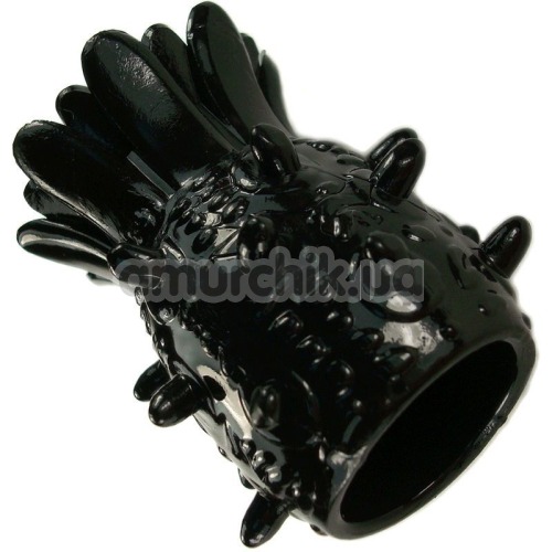 Кільце-насадка Strechy Silicone Cock Ring чорне - Фото №1