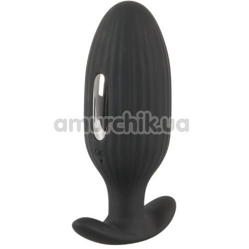 Анальная пробка с вибрацией и электростимуляцией XouXou Vibrating E-Stim Butt Plug, черная - Фото №1