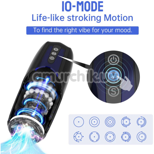 Интерактивный мастурбатор с толчками Magic Motion Xone, черный