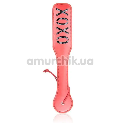 Шльопалка овальна DS Fetish Paddle XOXO, червона - Фото №1