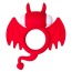 Эрекционное кольцо с вибрацией JOS Cocky Devil, красное - Фото №1