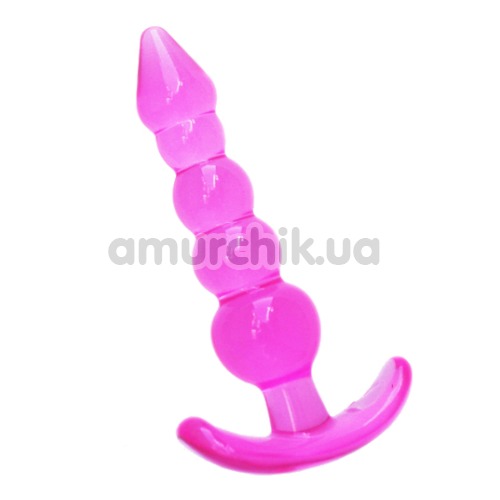 Анальная пробка Clear Jelly Butt Plug, розовая