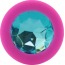 Анальна пробка з блакитним кристалом SWAROVSKI Zcz, рожева - Фото №2