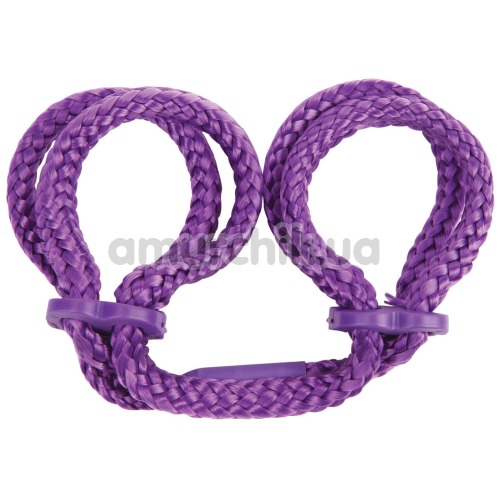 Фиксаторы для ног Japanese Silk Love Rope Ankle Cuffs, фиолетовые - Фото №1