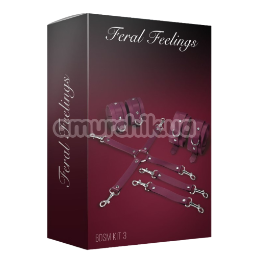Бондажний набір Feral Feelings BDSM Kit 3, фіолетовий