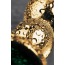 Анальная пробка с зелёным кристаллом Toyfa Metal 717044, золотая - Фото №6