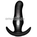 Анальная пробка с толчками ThumpIt Curved Thumping Anal Plug, черная - Фото №1
