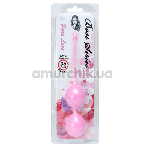 Вагінальні кульки Boss Series Pure Love 3.6 см, світло-рожеві