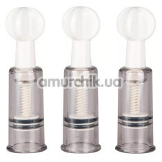 Вакуумные стимуляторы для сосков и клитора Clit & Nipple Suckers, белые - Фото №1