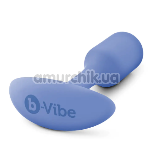 Анальная пробка со смещенным центром тяжести B-Vibe Snug Plug 1, фиолетовая