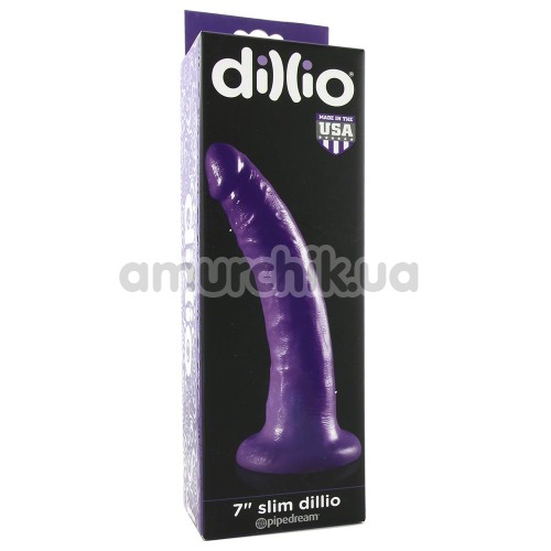 Фаллоимитатор Slim Dillio 7, фиолетовый