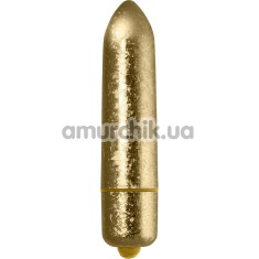 Клиторальный вибратор Rocks-Off RO-120mm Frosted Fleur Drift, золотой - Фото №1