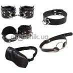 Бондажный набор sLash BDSM Leather Set, черный - Фото №1
