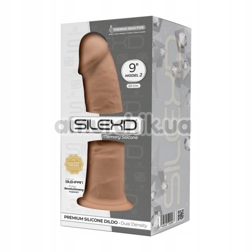 Фаллоимитатор Silexd Premium Silicone Dildo Model 2 Size 9, карамельный