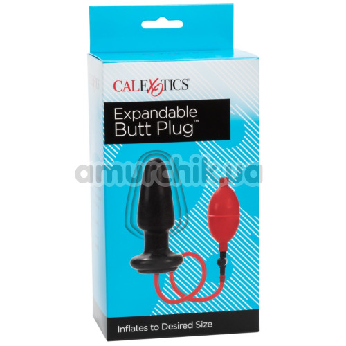 Анальный расширитель Expandable Butt Plug, черно-красный