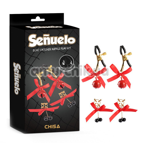 Набор зажимов для сосков Senuelo Echo Catcher Nipple Play Kit, красный
