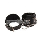 Фіксатори для рук Leather Hand Cuffs, чорні - Фото №1