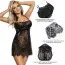 Комплект Star Night Tulle Set With T-Strings, черный: пеньюар + трусики-стринги - Фото №7