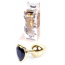 Анальная пробка с черным кристаллом Exclusivity Jewellery Gold Heart Plug, золотая - Фото №7