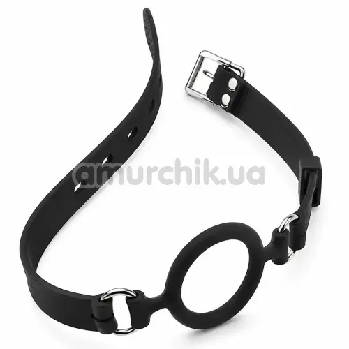 Кляп-кольцо DS Fetish Silicone Ring Gag, черный