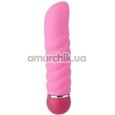 Вібратор Day-Glow Willy Pink 14 см, ребристий рожевий - Фото №1