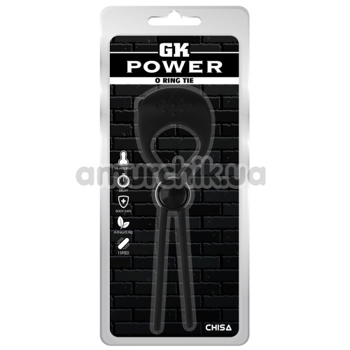 Виброкольцо GK Power O Ring Tie, черное