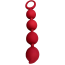 Анальний ланцюжок Loveshop Silicone Four Anal Beads Chain, червоний - Фото №1