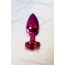 Анальная пробка с красным кристаллом Toyfa Metal 717007-99, розовая - Фото №9