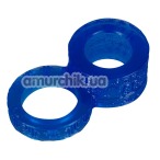 Эрекционное кольцо Aztec Style Penisring Double, синее - Фото №1