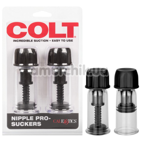 Вакуумные стимуляторы для сосков COLT Nipple Pro-Suckers, черные