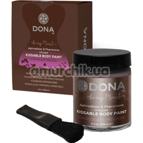 Крем-краска для тела Dona Kissable Body Paint Chocolate Mousse - шоколад, 59 мл