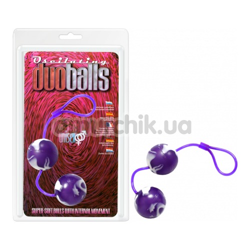 Вагинальные шарики Oscilating Duo Balls, фиолетовые