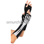 Рукавички Leg Avenue Skeleton Fingerless Gloves, чорні - Фото №1