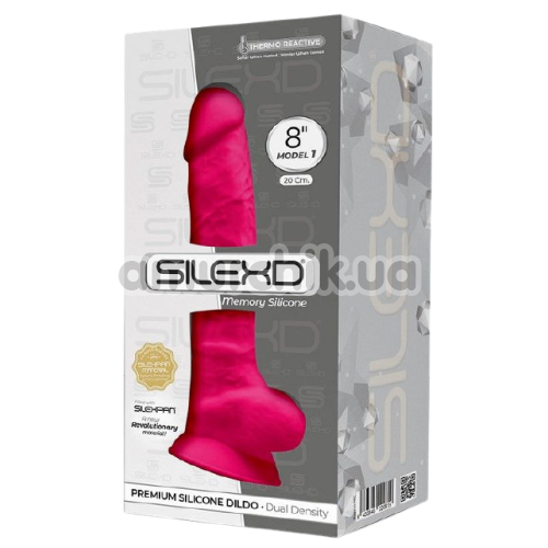 Фалоімітатор Silexd Premium Silicone Dildo Model 1 Size 8, рожевий